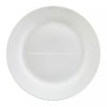 assiette plat en porcelaine blanche